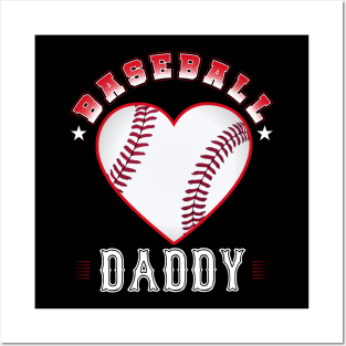 Daddy Baseball Team Family Matching Gifts Funny Sports Lover Player Posters and Art